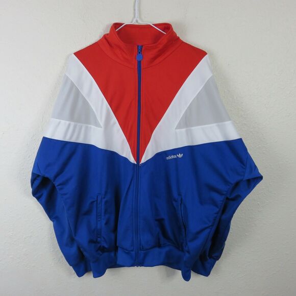 Vintage Adidas Trefoil Logo Zip Up Track Jacket - Men's Size Large - Picture 2 of 8